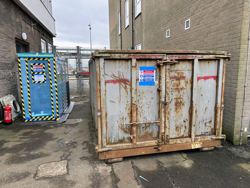 Asbestos insulating board removal in Prestwick airport by Greenair Environmental, click here for an asbestos removal quote in the west of Scotland