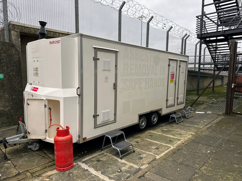 Asbestos insulating board removal in Prestwick airport by Greenair Environmental, click here for an asbestos removal quote in the West of Scotland from Greenair asbestos contractors