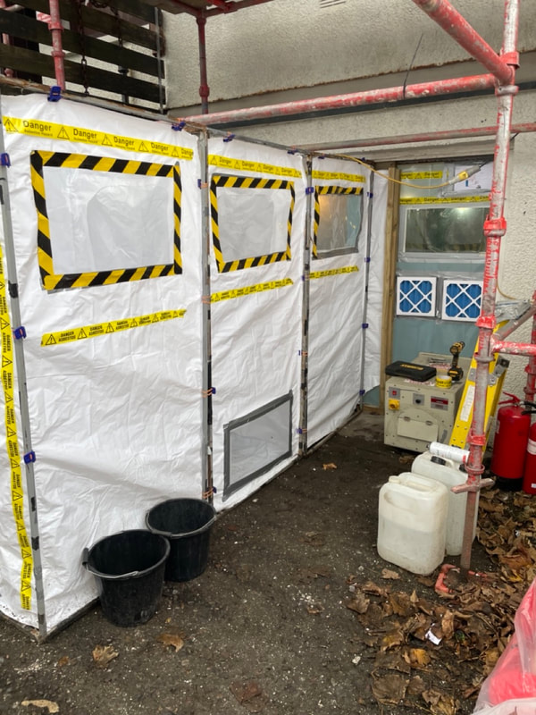 Asbestos ceiling panel removal in Gairloch by Greenair Environmental, click here for a quote