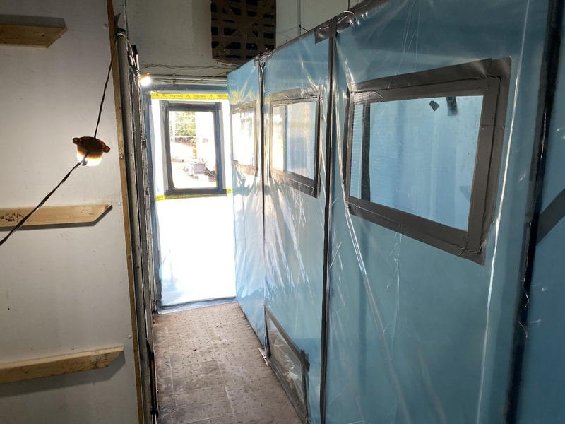 Retail Shop Asbestos removal in Renfrew near Glasgow by Greenair Environmental, Click here for an asbestos removal quote near you in Renfrewshire or anywhere in Scotland